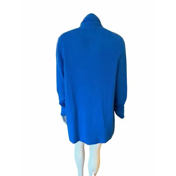 White + Warren Cobalt Blue Cashmere Cardigan Soft Large - Picture 3 of 10